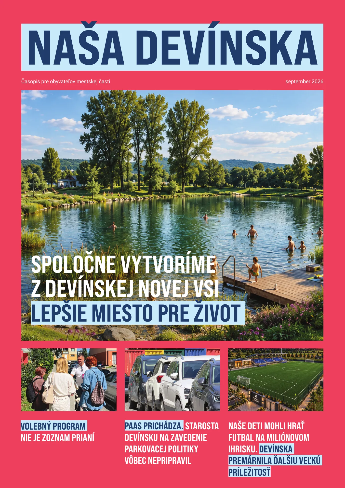 Časopis Naša Devínska, september 2026, strana 1