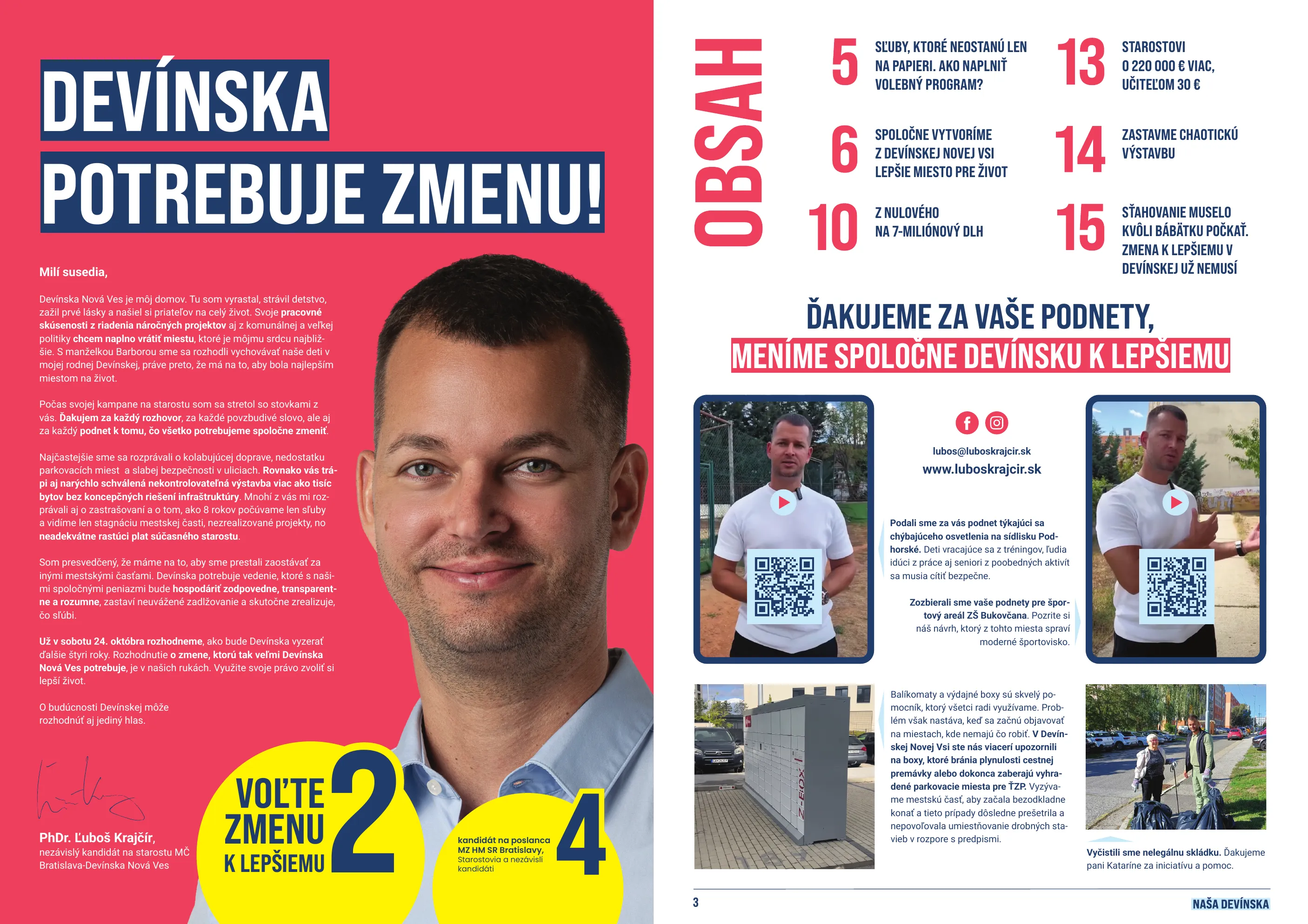 Časopis Naša Devínska, september 2026, strana 2