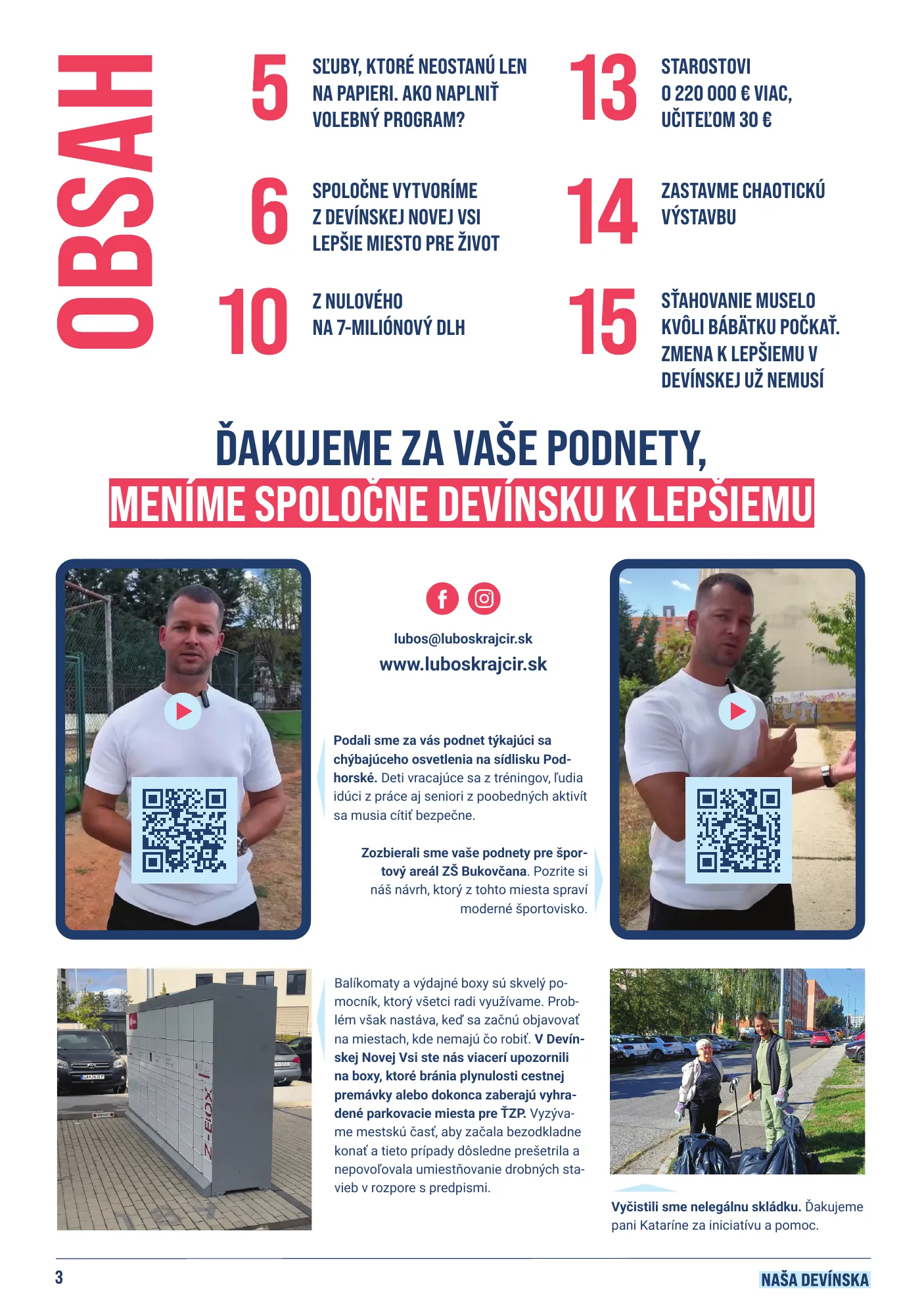 Časopis Naša Devínska, september 2026, strana 3
