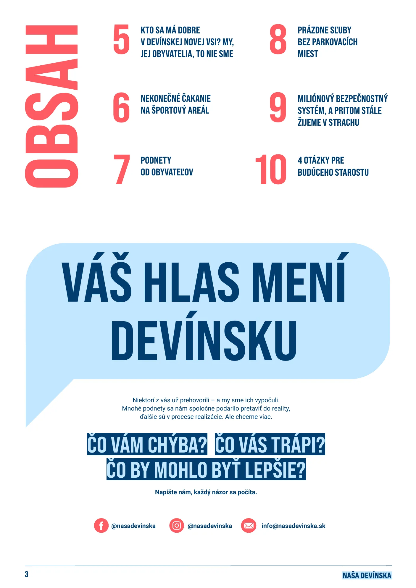 Časopis Naša Devínska, strana 3