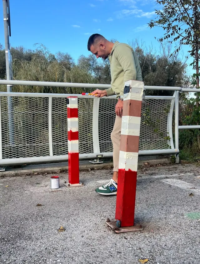 Obnovené reflexné prvky na cyklomoste